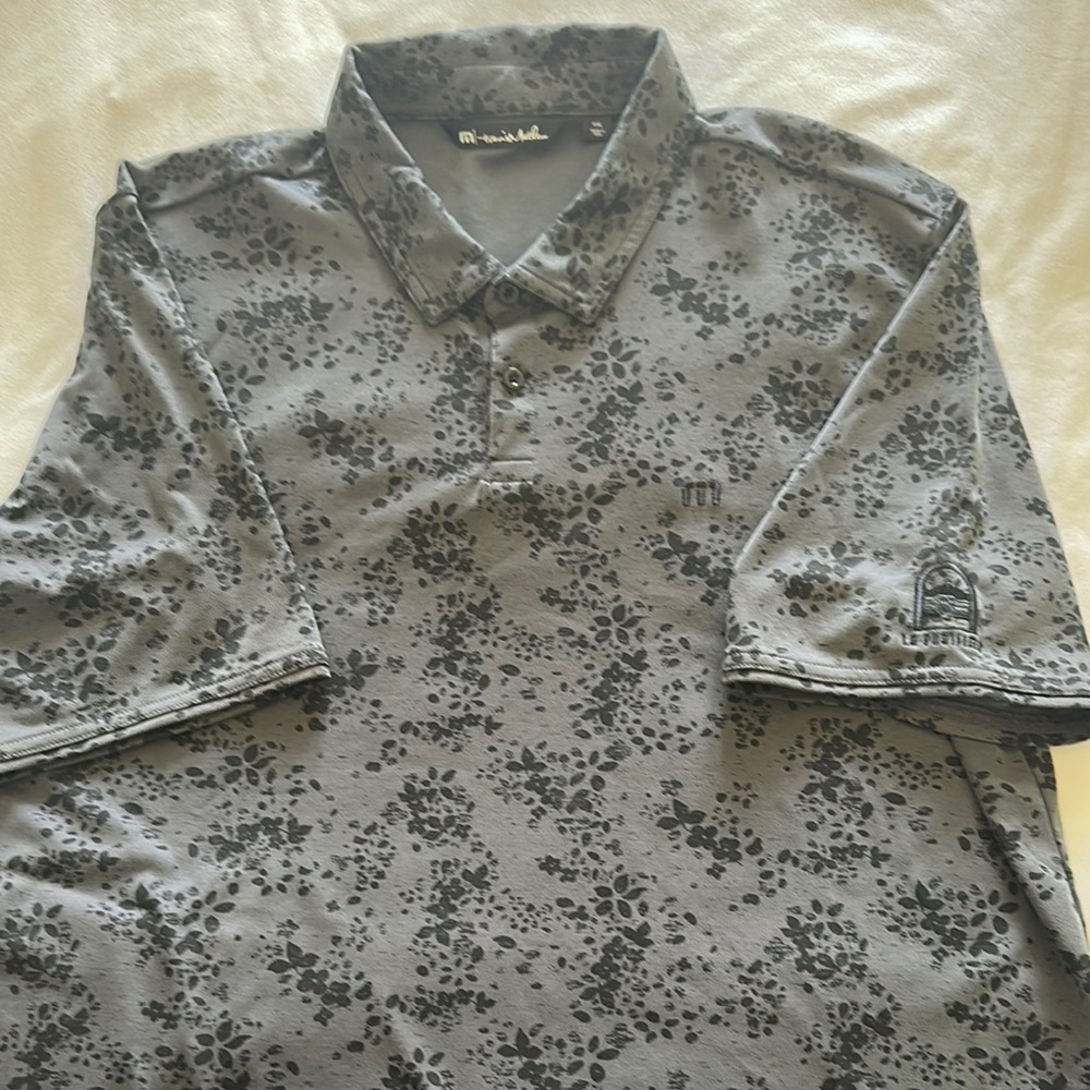 Travis Mathew Gray Polo Shirt Urban Camouflage